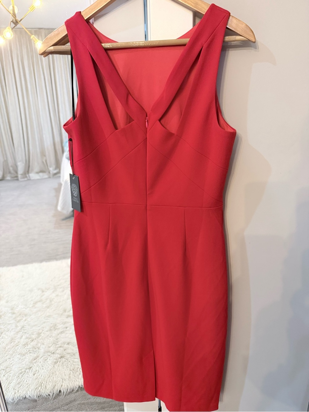 Vince Camuto Red Sleeveless Sheath Dress Size 10 NWT
